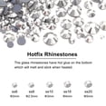 thumbnail image 2 of 400 Pcs Hotfix Rhinestones Flatback Crystal Glass Gems with Clear Bag Nail Art Kit for Crafts Clothes DIY Decoration 5 Sizes (SS6-SS20 Set, Silver Tone), 2 of 6