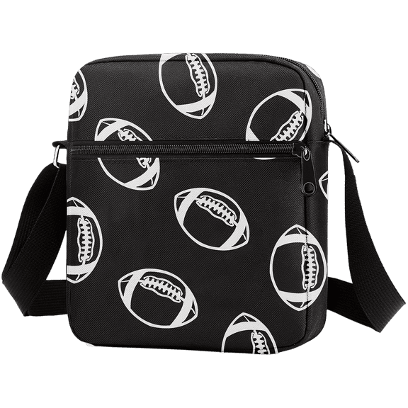 Alikpop Unisex Adult Crossbody Football Print Polyester Messenger Bag, Multicolor