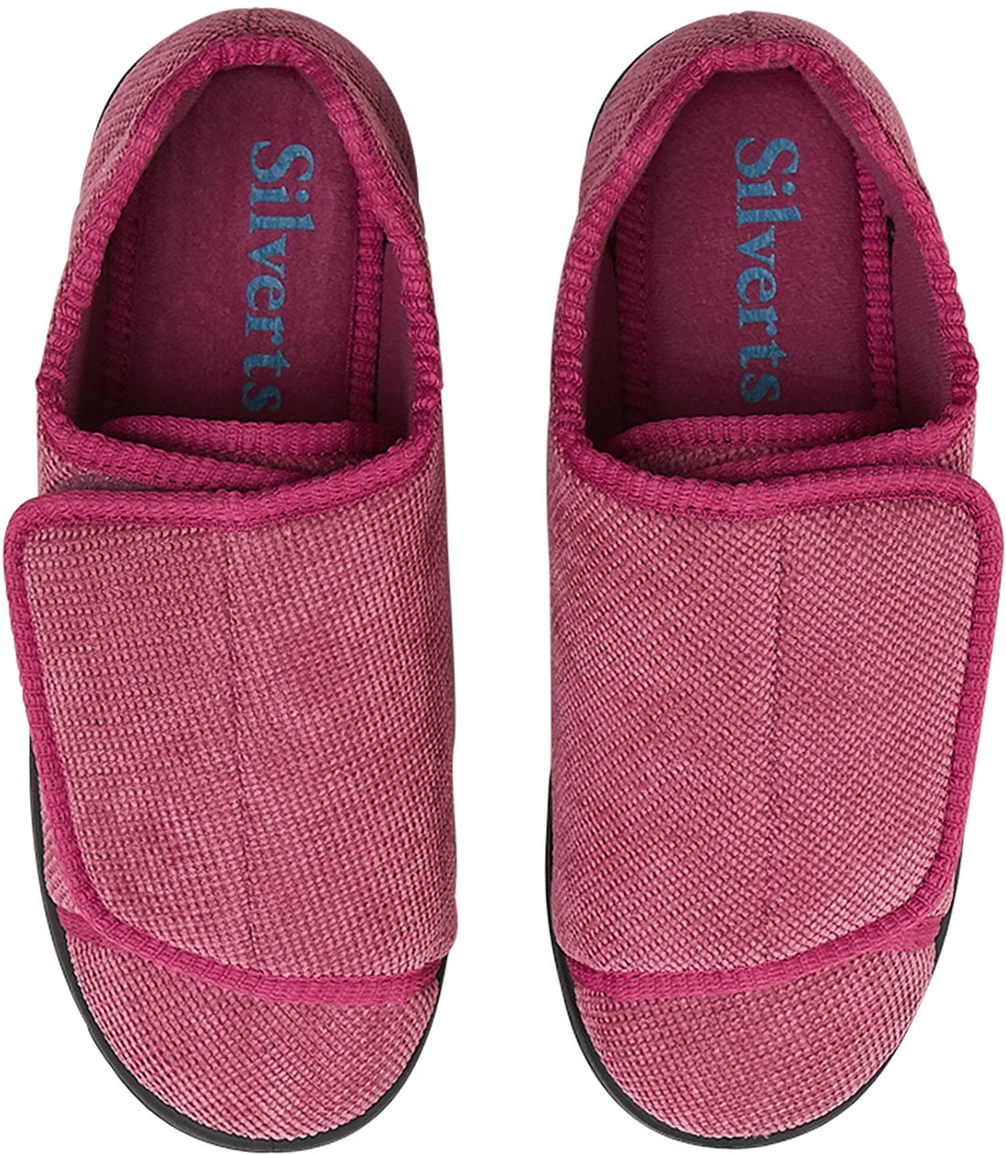 Silvert's - Silverts Women Extra Extra Wide Easy Closure Slippers, 6 ...