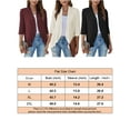 thumbnail image 2 of Gustave Lightweight Cardigan for Women Casual Soft Ruffles Draped 3/4 Sleeve Open Front Sweater Cardigans Solid Outwear Fall Coat "Red, 2XL", 2 of 5