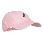 Feather Embroidered Washed Cap - Pink OSFM