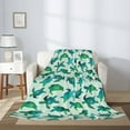 thumbnail image 2 of Sigee Green Sea Turtle for Flannel Blanket - Ultra-Soft, Warm and Cozy, Perfect for Couch, Bed, or Travel-40"x30", 2 of 6