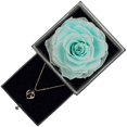 thumbnail image 2 of Preserved Flower Rose with Love You Necklace in 100 Languages Gift for Her, Enchanted Real Rose Flower Valentine's Mother's Day Anniversary Wedding Romantic Gift for Girlfriend Wife Mom, 2 of 12
