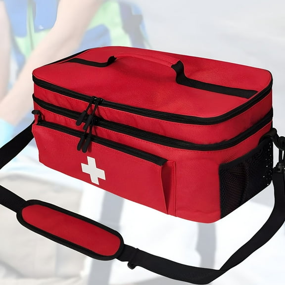 GASTROPOD Empty First Aid Bag Medical Storage Bag Lightweight with Handles Bottle Organizer,Emergency Kits Organizer for Car