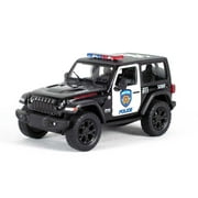 5" Die-cast: 2018 Jeep Wrangler Rubicon Police Edition (Black/White)