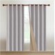 thumbnail image 1 of Cortinas Blackout para Recamara y Sala - Cortina 100% Blackout Look Lino - Aislamiento Térmico y Reducción Ruido - 2 Paneles - Cortinas Largas 240 x 132cm Gris, 1 of 13