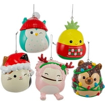 Squishmallows Kurt Adler Christmas Ornament (Pack of 5) Set - Five Squishmallow Holiday Tree Ornaments - Officially Licensed - Gift for Kids