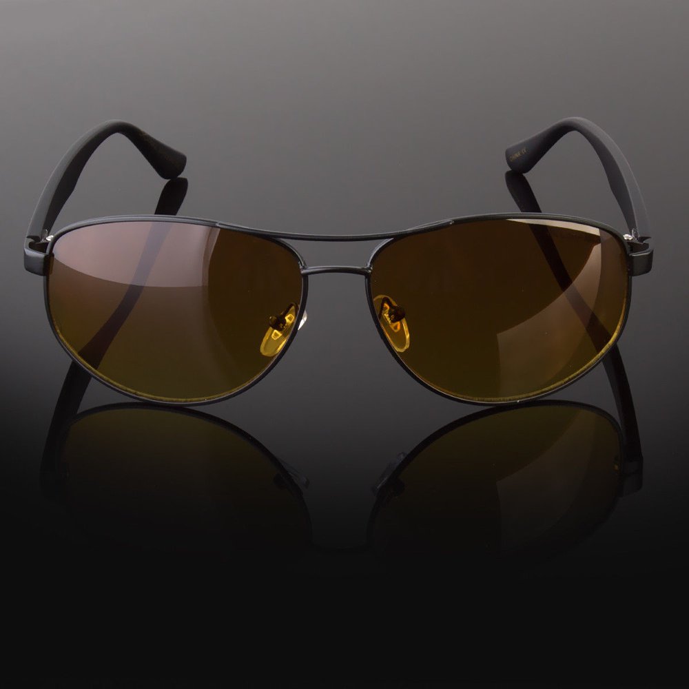 SPORT AVIATOR HD NIGHT DRIVING VISION SUNGLASSES ORANGE HIGH DEFINITION