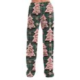 thumbnail image 3 of Women's Casual Fashion Christmas Pajama Pants, Long Sleepwear Trousers for Sports and Home Use, Comfortable and Soft Material for Nightwear and Lounging,Army Green,2XL, 3 of 6