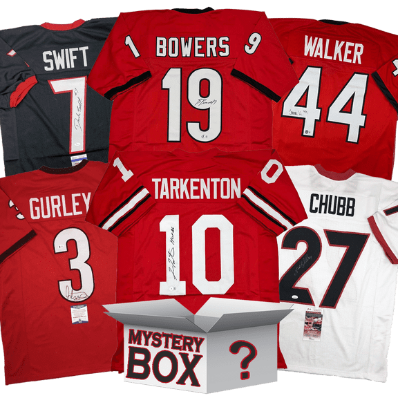 Autographed/Signed University of Georgia College Football Jersey Mystery Box with PSA JSA or Beckett COA