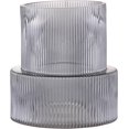 thumbnail image 1 of SHIQI-YANWE Black Glass Vase - Ribbed, Fluted Design for Flowers - Modern, Large Vase for Living Room, Office, Dining Table, Entryway, Mantle, Shelf, Wedding - 9 Inches, 1 of 4