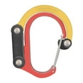 thumbnail image 3 of Clip de Mosquetón y Bolsa de Gancho Cochecito Colgador de Mochila Llavero Gancho Giratorio para Senderismo Viajes Actividades Al Aire Libre rojo y amarillo Sunnimix Mosquetón Clip Gancho, 3 of 8