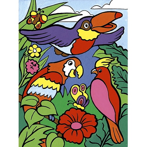8.75 by 11.375-Inch Birds Royal Brush My First Paint by Number Kit