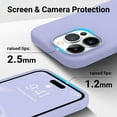 thumbnail image 3 of Designed for iPhone 15 Pro Max Case, Upgraded Silicone[Military Shockproof Protection] for iPhone 15 ProMax Case with Soft Anti-Scratch Microfiber Lining, 6.7 inch, Light Purple, 3 of 14
