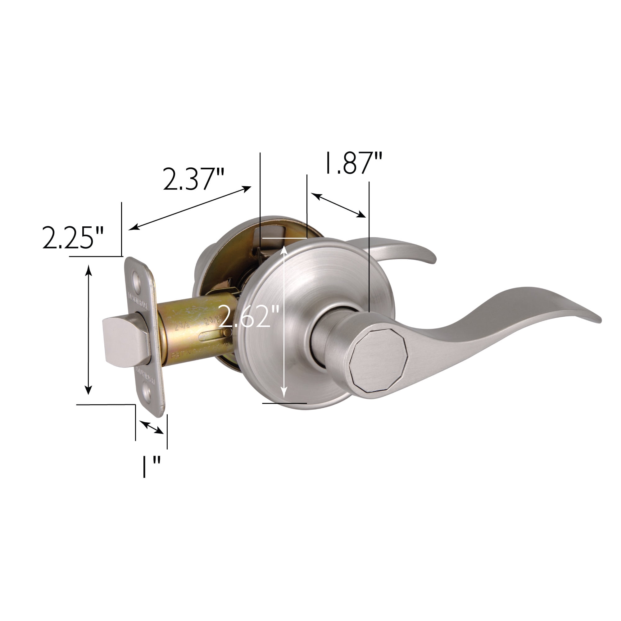 Design House WM174284 Springdale Universal Passage Hall and Closet Door Lever Satin Nickel