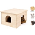 thumbnail image 3 of Wood House with Window, Chinchilla and Guinea Pigs Hut Hideout, 3 of 6