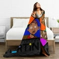 thumbnail image 4 of Martin Lawrence Blanket Flannel Soft Throw Blankets for Bedroom Livingroom Sofa Home 50""X40"", Black, 4 of 6