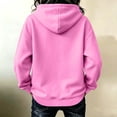 thumbnail image 4 of Women's Retro Stripe Hoodie Pullover Long Sleeve Colorful Casual Sweatshirt Top, 4 of 5