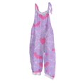 thumbnail image 2 of BOMYJESK Summer Halloween Costumes Jumpsuit for Women Cartoon Pumpkin One Piece Sleeveless Rompers Overalls Loose 2026 Hippie Spaghetti Strap Rompers Dark Purple M, 2 of 7