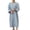 Light Blue, variant on Men’s Lightweight Seersucker Bathrobe Cotton Classic Casual Nightwear with Pockets