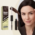 thumbnail image 5 of Hair Color Stick 2-in-1 Brush Pen for Gray Hair Coverage, Temporary Root Concealer Waterproof Long-Lasting Medium Brown 5ml, Instant Touch Up for White Regrowth at Hairline Temples Part Lines, 5 of 8