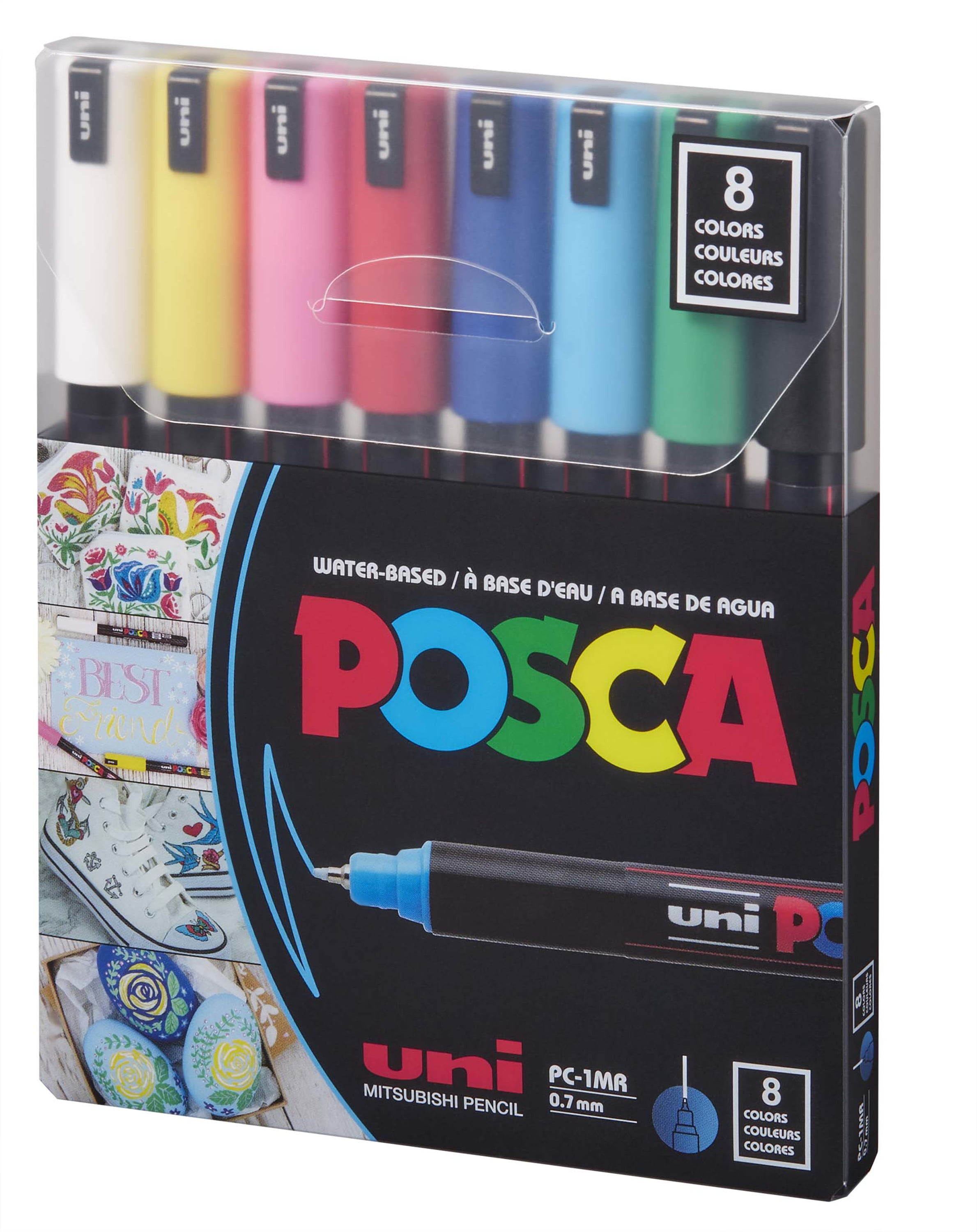 UNI POSCA Set Marker Pen,8 Colored rotulador permanente PC-17K