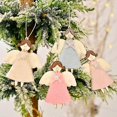 thumbnail image 4 of Colgante de madera para árbol de Navidad con forma de ángel de niña, adorno colgante para decoración del hogar, fiesta, puerta, Navidad, 4 of 5