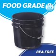 thumbnail image 2 of Hudson Exchange Premium 3.5 Gallon Bucket, HDPE, Black (5), 2 of 5