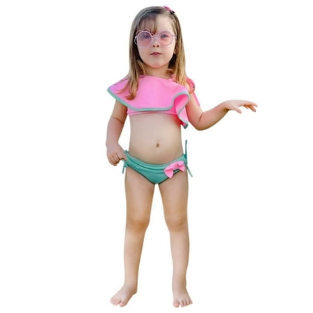 

Sngxgn Baby Swimsuit Girl Girls One Piece Bathing Suit Bikini Rash Guard Modest Swimsuit Skirt Bottom 5 Set Toddler to Big Kid Hot Pink 12-18 Months
