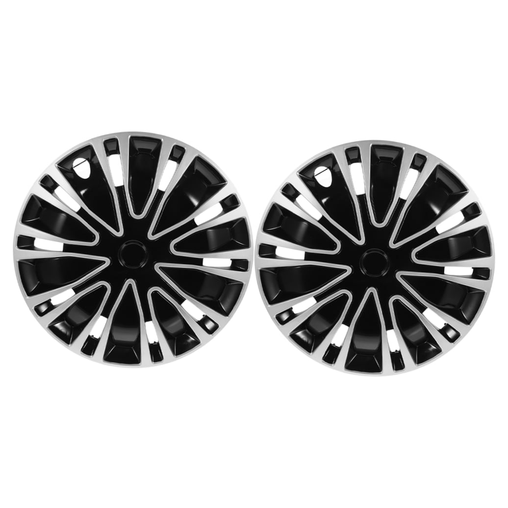 HEMOTON Universal Car Wheel Hubcap Covers with Unique Design and Great Craftsmanship Black PP Material Easy Installation 14 Inch