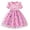 Pink, variant on WAYUTE Girls Princess Dress Ruffle Short Sleeve Knit Bodice Bow Colorful Butterfly Sequin Tulle Dress Kids Party Birthday Casual Outdoor,Pink,Size 5-6 Y