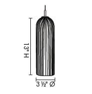 PD411-BUGN/BN Jesco Lighting One Light Line 60W Voltage Pendant with Canopy-Brushed Nickel Finish-Blue Green Glass Color