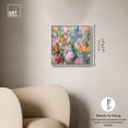 thumbnail image 5 of Ethereal Flower Canvas Floral Abstract Art by Art Remedy, Silver Frame, 16" x 16", 5 of 7