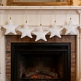 thumbnail image 4 of Set de colgantes decorativos en forma de estrella con tela para decoración del hogar, decoraciones de fiesta o regalo – pack de 5 para cumpleaños, fiestas y inauguración de casa, 4 of 6
