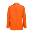 thumbnail image 4 of Uootdi Women's Double Breasted Blazer Long Sleeve Lapel Collar Suit Jacket Work Office Casual Fall Winter Outwear Trendy Solid Color Button Up Coat for Business Daily Look, 4 of 6