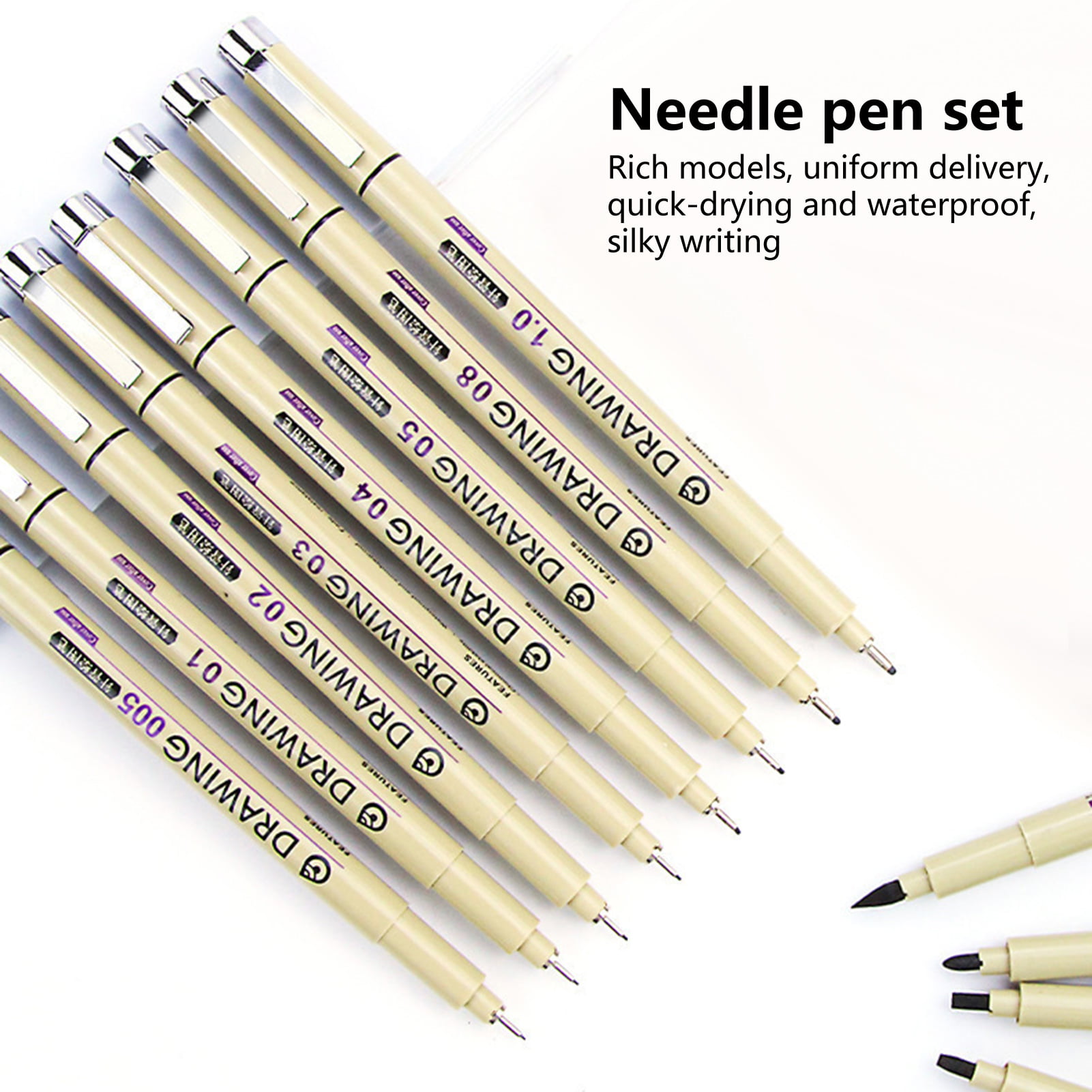 Micro-Line Ultra Fine Point Fineliner Ink Pens - Black Waterproof