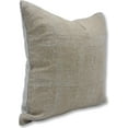 thumbnail image 2 of Fabdivine Thick Linen Hand Block Print Decorative Throw Pillow Cover , 26"X26", Brown, 2 of 5