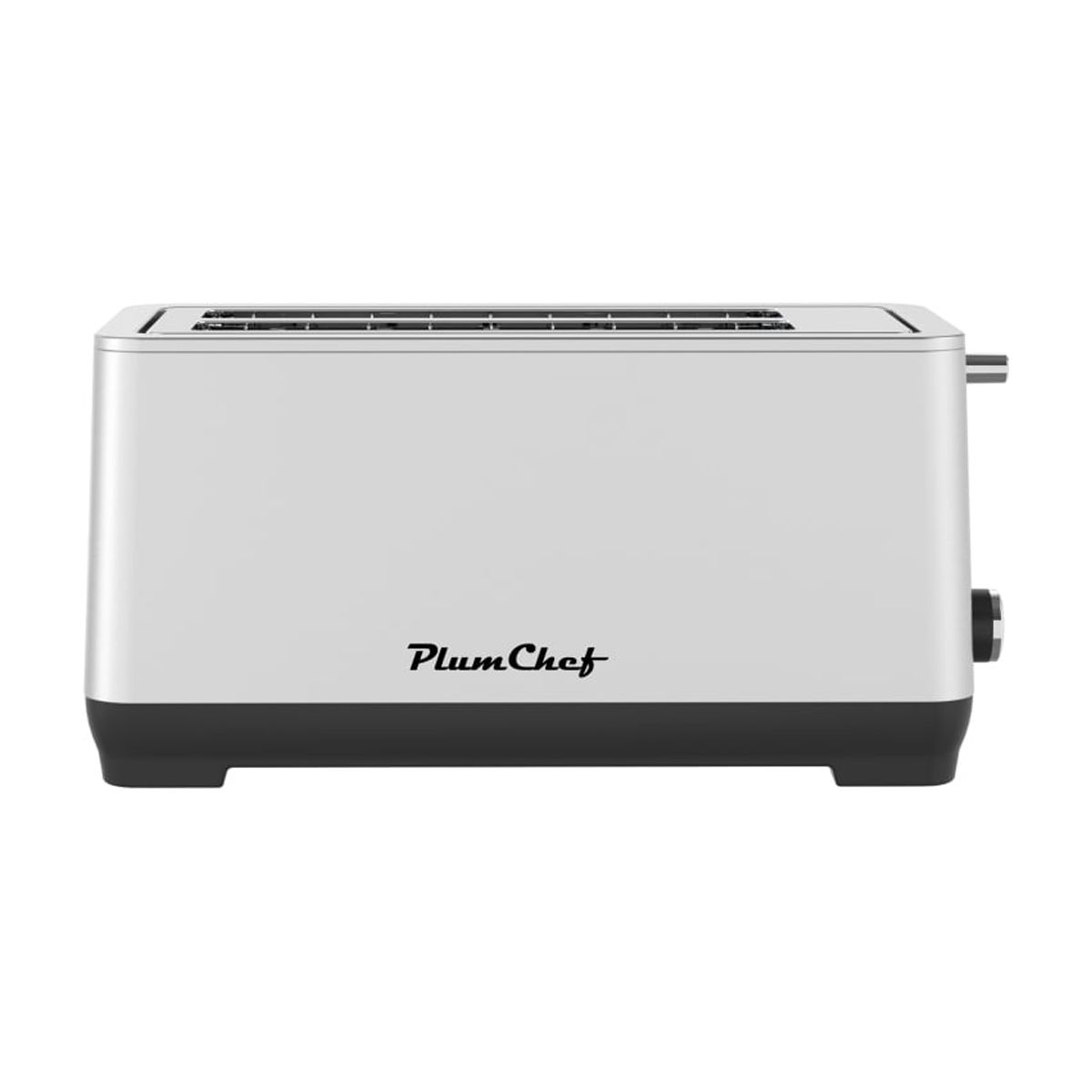 Silver 4-Slice Extra Wide Toaster - 1350W Stainless Steel Warming Rack Crumb Tray, 6 Browning & Bagel/Defrost/Reheat Functions