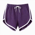 thumbnail image 2 of KPOPLK Athletic Shorts for Women S-3XL Summer High Waisted Workout Shorts Dolphin Running Shorts Tennis with Zip Pocket Size XXXL,Purple, 2 of 6