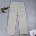 thumbnail image 2 of YOTMKGDO Straight-Leg Cargo Men's Rope Loosening Waist Solid Color Pocket Trousers Loose Sports Trousers Casual Solid Pants for Men, Gray 4XL, 2 of 9
