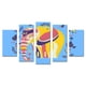 thumbnail image 1 of Cuadro decorativo para Sala, Comedor y Recamara, Elefante Geométrico, Hojas, minimalista, moderno, elegante, juego de 5 piezas, 1 of 5