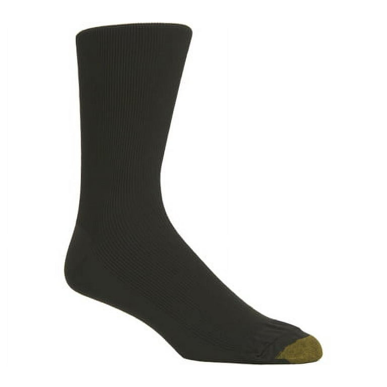 Gold Toe Adult Men's Dress Nylon Light Metropolitan Crew Sock, 3 Pack
