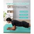 thumbnail image 4 of YR Large Yoga Mat 78"x35" Wide NBR Exercise Workout Mats for Home Gym Floor Fitness Pad, Thick 10mm Iceblue, 4 of 9