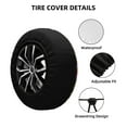 thumbnail image 2 of Honeii different patchwork Print Tire Covers, Waterproof Anti-UV Sun Snow Rain Tire Covers for Trailers, RV, Camper, SUV, Truck-14 inch, 2 of 6
