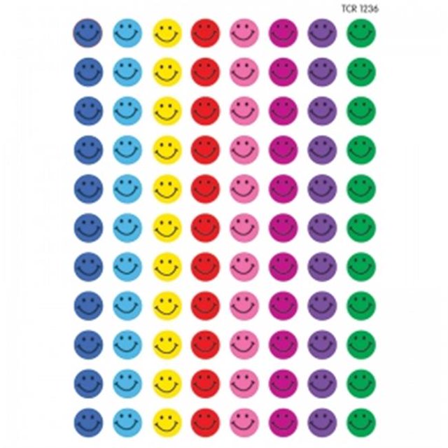 Teacher Created Resources TCR1236BN Happy Faces Mini Stickers&44; 528 par Pack - Pack de 12