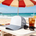 thumbnail image 4 of TELOLY 2026 New 2Pcs Baseball Cap Tourism Promotion Cap Sun Hats for Women Volunteer Student Summer Sun Protection Maga Hat Gray&White for Outdoor Activities Beach Sports Events Travel Casual Wear, 4 of 6