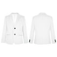 thumbnail image 6 of Sxiwei Kids Boys 2-button Single Breasted Formal Suit Notch Lapel Decorative Pockets Dressy Waistcoat White 4, 6 of 6