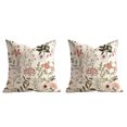 thumbnail image 2 of Throw Pillow Covers 18x18 Set of 2 Floral Print Decorative Pillow Covers Farmhouse Decor for Couch Sofa Living Room Bedroom, Watercolor Flower, 2 of 7