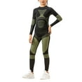 thumbnail image 2 of YMNXA Big Kids Girls Base Layer Thermal Underwear Outfits For Outdoor Winter Sports And Cold Weather Activities Green L, 2 of 5