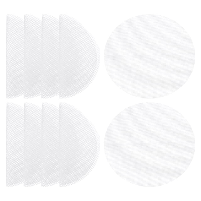 Uxcell 6.3 pulgadas Forros de vapor de silicona antiadherentes, reutilizables, redondos, almohadilla de malla para pasteles, blanca, 10 piezas